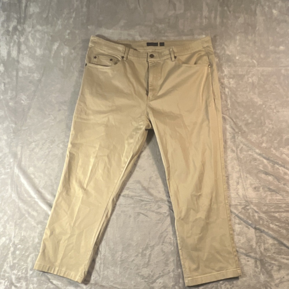 Southern Marsh Mens Pants 38 Beige Twill Cotton Classic Fit Straight Flat Front